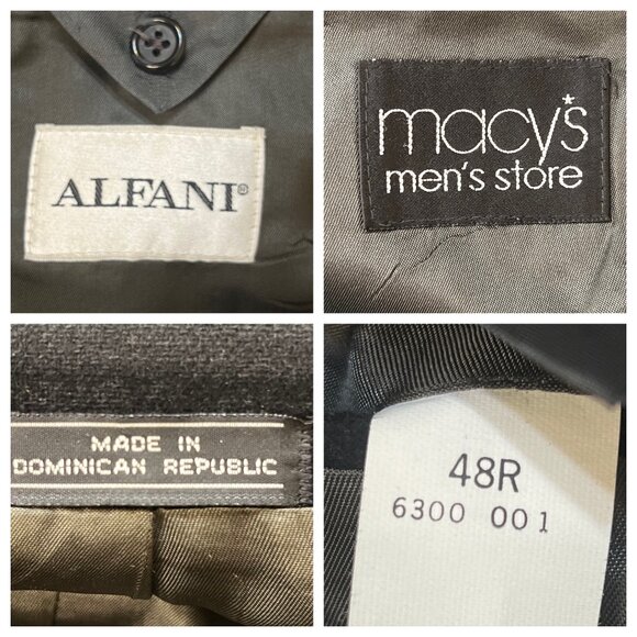 Macy's ALFANI Mens Heavy Coat Blazer Sport Jacket Size L Wool Blend - Picture 12 of 16